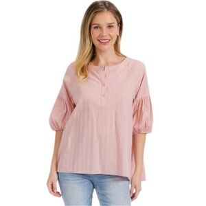 NWT Zia short sleeve button down top